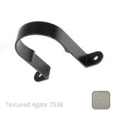 ) Aluminium Downpipe Clip - Textured Agate Grey RAL 7038