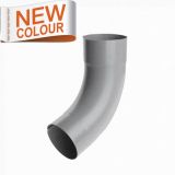 80mm RAL 9007 'Grey Aluminium' Galvanised Steel Downpipe 70 Degree Bend