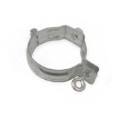 80mm RAL 9007 'Grey Aluminium' Galvanised Steel Downpipe Bracket with M10 Boss - for use with M10 Screw (not included)