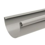 115mm Half Round Dusty Grey Galvanised Steel Gutter 3m Length - 15 years Product Warranty