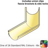 120x60mm Aluminium Aqualine Half Round 135 Degree Angle Assemblies - External  - One of 26 Standard Matt RAL colours TBC 