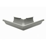 125mm Half Round RAL 9007 'Grey Aluminium' Galvanised Steel 90degree External Gutter Angle