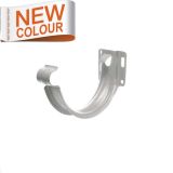 125mm Half Round RAL 9007 'Grey Aluminium' Galvanised Steel  'Short-back' Fascia Bracket