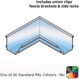 140x100mm Aluminium Aqualine Moulded Gutter 90 Degree Angle Assemblies - Internal - One of 26 Standard Matt RAL colours TBC 