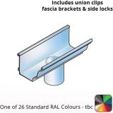 140x100mm Aluminium Aqualine Moulded Running Outlet Assemblies with 75mm spigot - One of 26 Standard Matt RAL colours TBC 