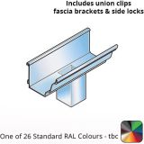 140x100mm Aluminium Aqualine Moulded Running Outlet Assemblies with 75x75mm spigot - One of 26 Standard Matt RAL colours TBC 