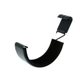 150mm Half Round Black Coated Galvanised Steel Gutter Union