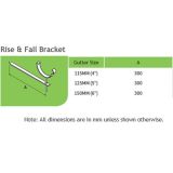 Rise and Fall Bracket Dims Table