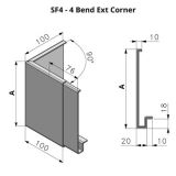 253-352mm SF4 Profile Skyline Aluminium Fascia - External Corne