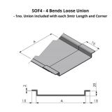 325-424mm SOF4 Profile Skyline Aluminium Soffit - Loose Union Clip