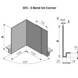 445-544mm SF3 Profile Skyline Aluminium Fascia - Internal Corner