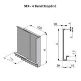 453-552mm SF4 Profile Skyline Aluminium Fascia - Stop End