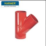 150 x 100mm Harmer SML Cast Iron Soil & Waste Above Ground Pipe - Single Branch - 45 Degree