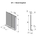 75-180mm SF1 Profile Skyline Aluminium Fascia - Stop End