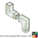 100x100mm Flushjoint Aluminium Square 92.5 Degree Two-part Offset with 250mm Offset - One of 26 Standard Matt RAL colours TBC