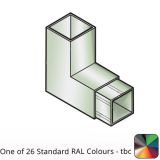 75x75mm Flushjoint Aluminium Square Downpipe 92.5 Degree Bend - One of 26 Standard Matt RAL colours TBC 