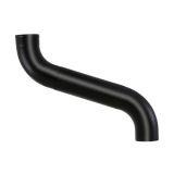 80mm Black Coated Galvanised Steel Downpipe 2-part Offset - up to 700mm Projection