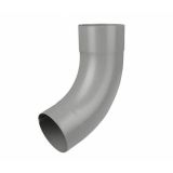 80mm RAL 9007 'Grey Aluminium' Galvanised Steel Downpipe 90 Degree Bend