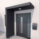 BS160 Aluminium Rect. Canopy 160x90cm with Side Panel plus LED light - Anthracite Grey