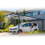 Car Port Premium 5620mm X 3094mm RAL7016 Anthracite Grey Aluminium Frame and Clear Acrylic Roof Sheets