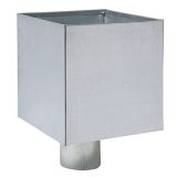 Galvanised Steel Plain Box Hopper Head 200w x 200d x 200h with 100mm Outlet