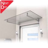 HD Stainless Steel Canopy 140x80cm Clear Glass 8mm