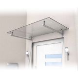HD Stainless Steel Canopy 160x80cm Clear Glass 10mm