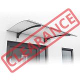 L150 PT Shield Canopy Secco 150 x 90 x 22cm - 3mm Clear Acrylic Top and RAL7016 Aluminium Support Arm - to clear