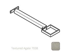 100 x 75mm (4"x3") Aluminium Stand-Off (290mm) Downpipe Clip - Textured 7038 Agate Grey