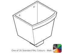 100 x 75mm (4"x3") Cast Aluminium Rectangular Hopper - 250 x 180 x 180mm - One of 26 Standard Matt RAL colours TBC