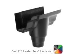 100 x 75mm (4"x3") Moulded Ogee Cast Aluminium 76mm Gutter Outlet - One of 26 Standard Matt RAL colours TBC 