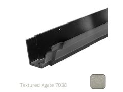 100 x 75mm (4"x3") Moulded Ogee Cast Aluminium Gutter 1.83m length - Textured Agate Grey RAL 7038