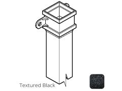 100 x 75mm (4"x3") x 1m Cast Aluminium Downpipe with Eared Socket - Textured Black