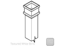 100 x 75mm (4"x3") x 1m Cast Aluminium Downpipe with  Non-eared Socket - Textured 9016 White