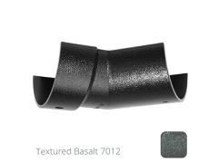 100mm (4") Half Round Cast Aluminium Gutter 135 Internal Angle - Textured Basalt Grey RAL 7012 