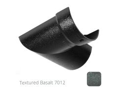 100mm (4") Half Round Cast Aluminium Gutter 90 Internal Angle - Textured Basalt Grey RAL 7012 