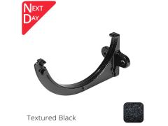 100mm (4") Half Round Cast Aluminium Gutter Fascia Bracket - Textured Black