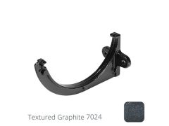 100mm (4") Half Round Cast Aluminium Gutter Fascia Bracket - Textured Graphite Grey RAL 7024 