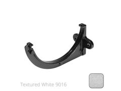 100mm (4") Half Round Cast Aluminium Gutter Fascia Bracket - Textured Traffic White RAL 9016 