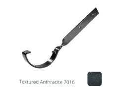 100mm (4") Half Round Cast Aluminium Gutter Side Fix Rafter Bracket - Textured Anthracite Grey RAL 7016 