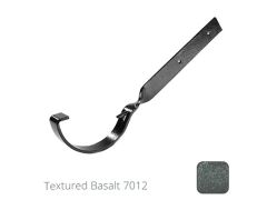 100mm (4") Half Round Cast Aluminium Gutter Side Fix Rafter Bracket - Textured Basalt Grey RAL 7012 