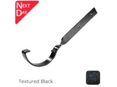 100mm (4") Half Round Cast Aluminium Gutter Side Fix Rafter Bracket - Textured Black