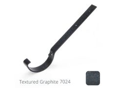 100mm (4") Half Round Cast Aluminium Gutter Top Fix Rafter Bracket - Textured Graphite Grey RAL 7024 