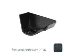 100mm (4") Victorian Ogee Cast Aluminium External Right Hand Stop End - Textured Anthracite Grey RAL 7016 