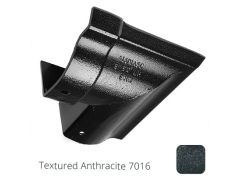 100mm (4") Victorian Ogee Cast Aluminium Gutter 90 External Angle - Textured Anthracite Grey RAL 7016 