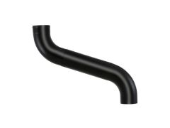 100mm Black Coated Galvanised Steel Downpipe 2-part Offset - up to 700mm Projection