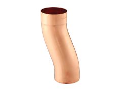 100mm Copper Downpipe 60mm Projection Fixed Offset