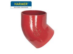 100mm Harmer SML Cast Iron Soil & Waste Above Ground Pipe - Single Bend - 45 Degree