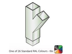 100x100mm Flushjoint Aluminium Square Downpipe Branch 135 Degree - One of 26 Standard Matt RAL colours TBC