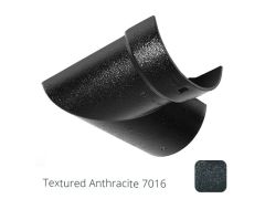 115mm (4.5") Half Round Cast Aluminium Gutter 90 Internal Angle - Textured Anthracite Grey RAL 7016 